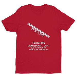 la41 breaux bridge la t shirt, Red