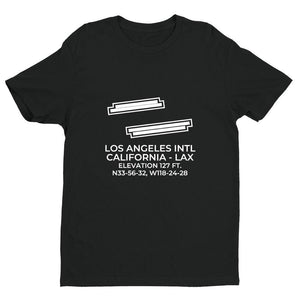lax los angeles ca t shirt, Black