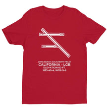Load image into Gallery viewer, lgb long beach ca t shirt, Red