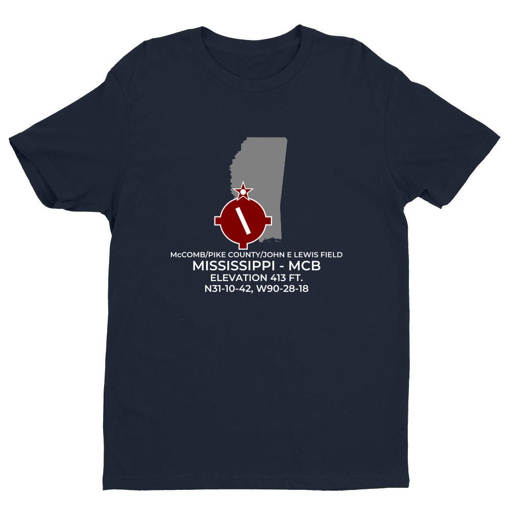 MC COMB/PIKE COUNTY/JOHN E LEWIS FIELD near McCOMB; MISSISSIPPI (MCB; KMCB) T-Shirt