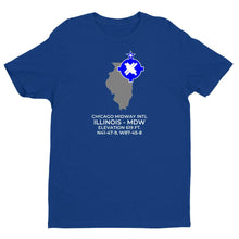 Load image into Gallery viewer, MDW facility map in CHICAGO; ILLINOIS, Royal Blue