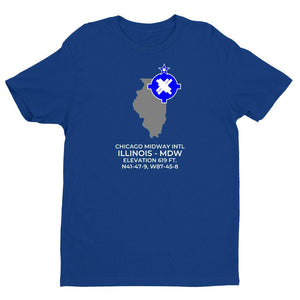 MDW facility map in CHICAGO; ILLINOIS, Royal Blue
