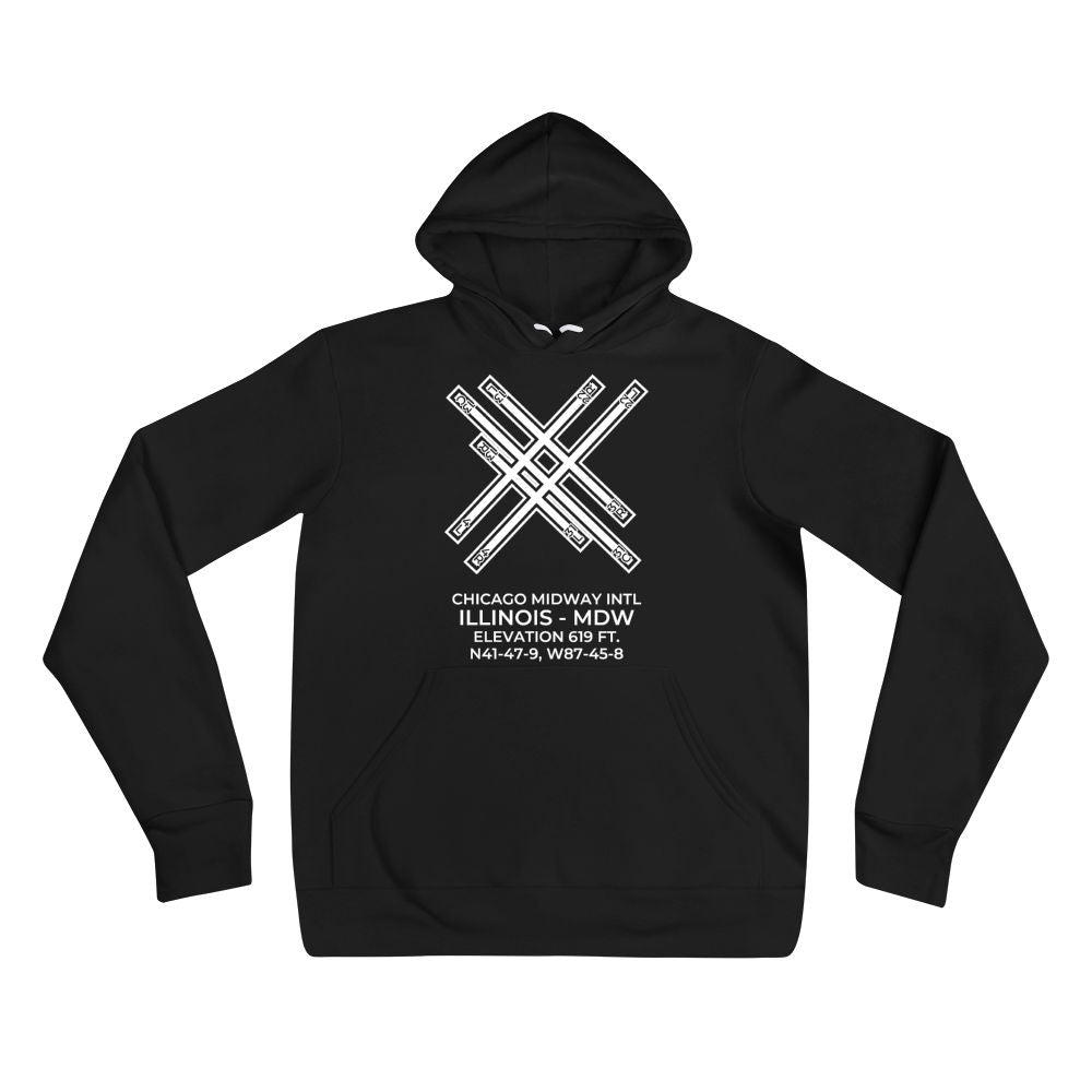 MDW facility map in CHICAGO; ILLINOIS Hoodie