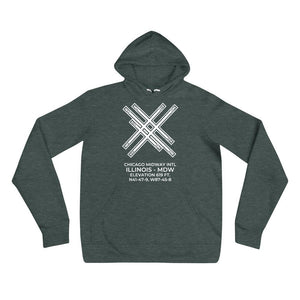 MDW facility map in CHICAGO; ILLINOIS Hoodie