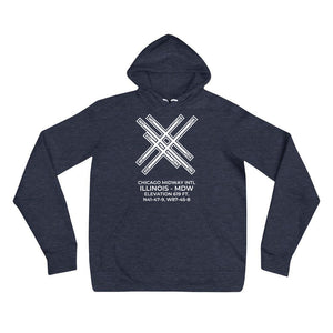 MDW facility map in CHICAGO; ILLINOIS Hoodie