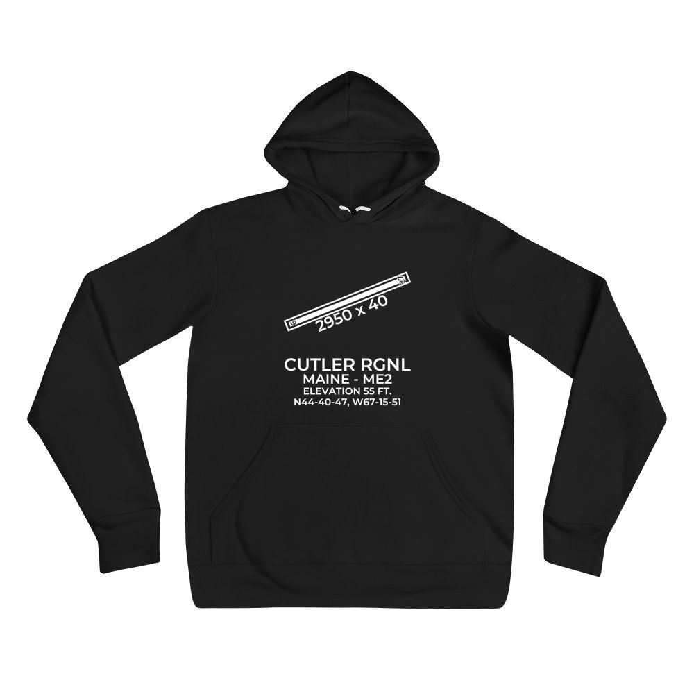 ME2 facility map in CUTLER; MAINE Hoodie