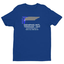 Load image into Gallery viewer, MEM facility map in MEMPHIS; TENNESSEE, Royal Blue