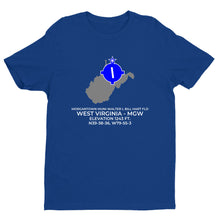 Load image into Gallery viewer, MORGANTOWN MUNI-WALTER L BILL HART FLD near MORGANTOWN; WEST VIRGINIA (MGW; KMGW) T-Shirt