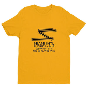 mia miami fl t shirt, Yellow