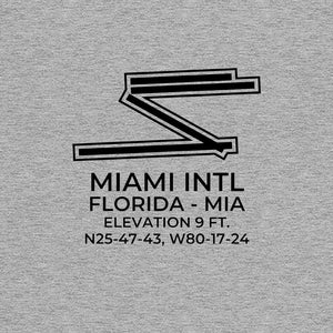 mia miami fl t shirt, Gray