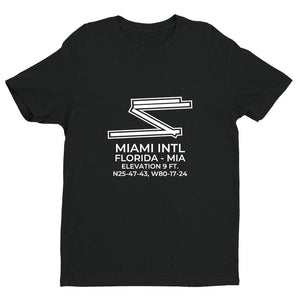 mia miami fl t shirt, Black