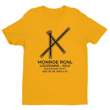 Load image into Gallery viewer, mlu monroe la t shirt, Yellow