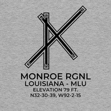 Load image into Gallery viewer, mlu monroe la t shirt, Gray