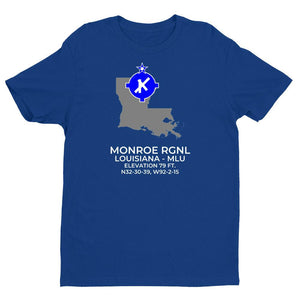 MLU facility map in MONROE; LOUISIANA, Royal Blue