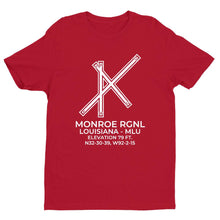 Load image into Gallery viewer, mlu monroe la t shirt, Red