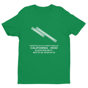 mod modesto ca t shirt, Green