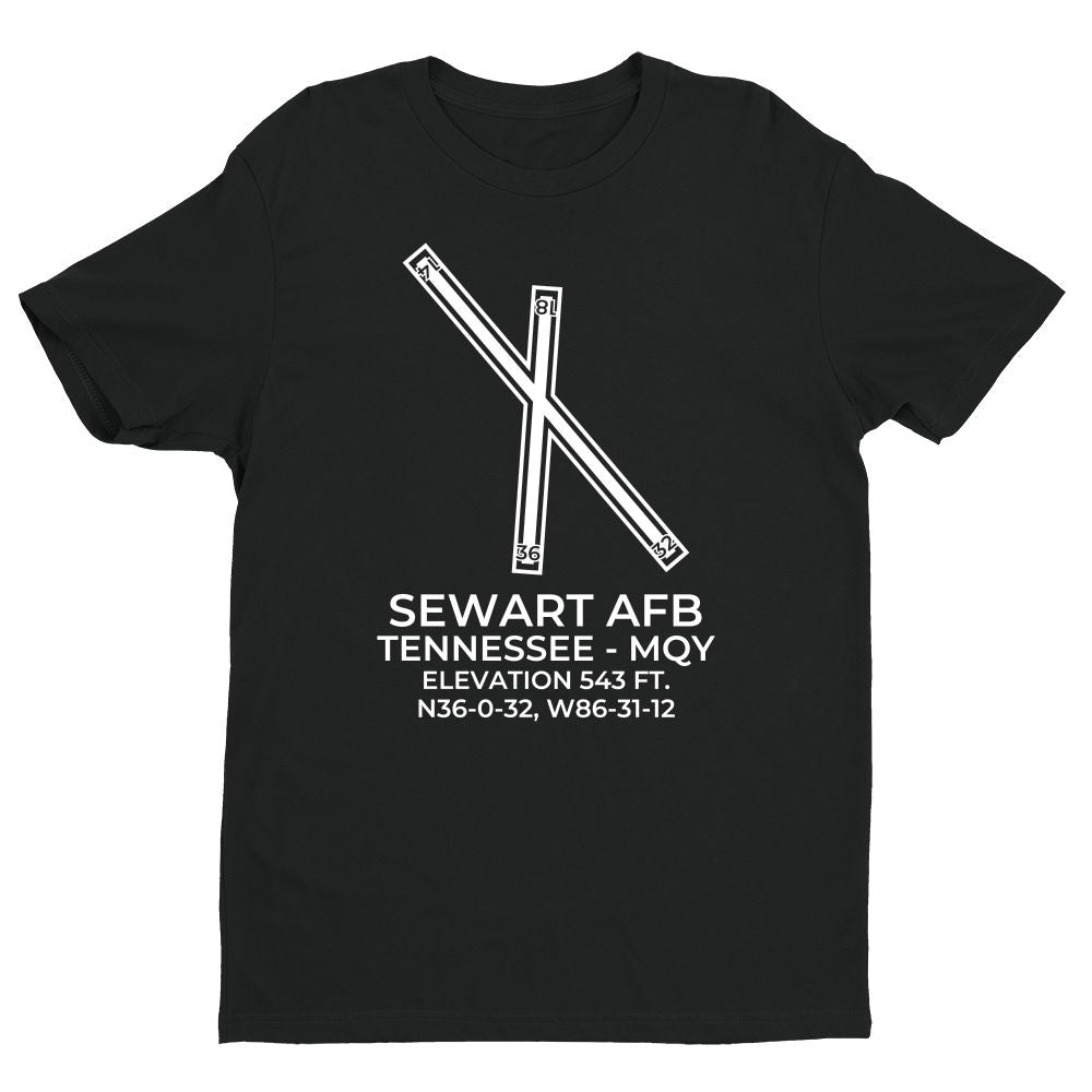 SEWART AIR FORCE BASE (MQY; KMQY) in SMYRNA; TENNESSEE (TN) c.1969 T-Shirt