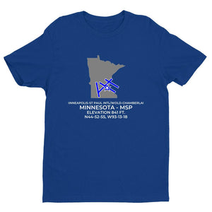 MSP facility map in MINNEAPOLIS; MINNESOTA, Royal Blue