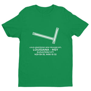 msy new orleans la t shirt, Green