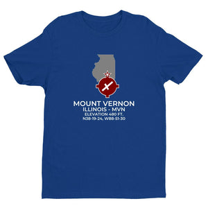 MVN facility map in MOUNT VERNON; ILLINOIS, Royal Blue