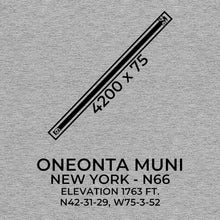 Load image into Gallery viewer, n66 oneonta ny t shirt, Gray