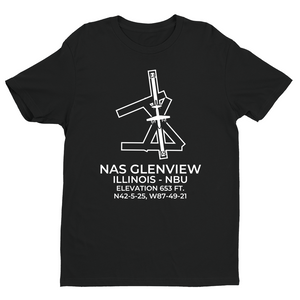 NAS GLENVIEW (NBU; KNBU) in GLENVIEW; IL c. 1995 T-shirt