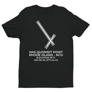 NAS QUONSET POINT (NCO; OQU; KOQU) in QUONSET POINT; RHODE ISLAND (RI) T-Shirt