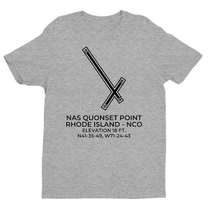 NAS QUONSET POINT (NCO; OQU; KOQU) in QUONSET POINT; RHODE ISLAND (RI) T-Shirt