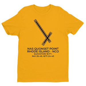 NAS QUONSET POINT (NCO; OQU; KOQU) in QUONSET POINT; RHODE ISLAND (RI) T-Shirt