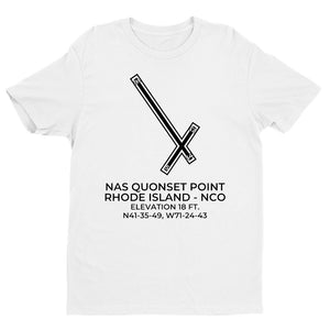 NAS QUONSET POINT (NCO; OQU; KOQU) in QUONSET POINT; RHODE ISLAND (RI) T-Shirt