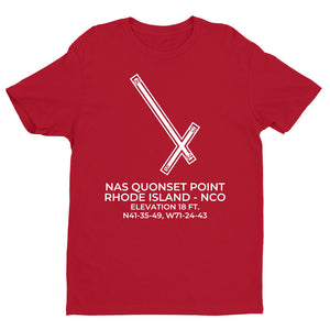 NAS QUONSET POINT (NCO; OQU; KOQU) in QUONSET POINT; RHODE ISLAND (RI) T-Shirt