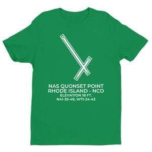 NAS QUONSET POINT (NCO; OQU; KOQU) in QUONSET POINT; RHODE ISLAND (RI) T-Shirt