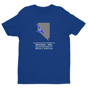 NFL facility map in FALLON; NEVADA, Royal Blue
