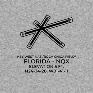 nqx key west fl t shirt, Gray