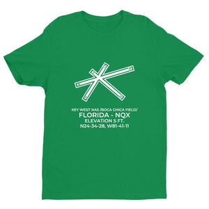 nqx key west fl t shirt, Green