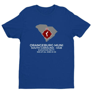 OGB facility map in ORANGEBURG; SOUTH CAROLINA, Royal Blue