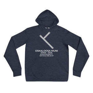 OOA facility map in OSKALOOSA; IOWA Hoodie