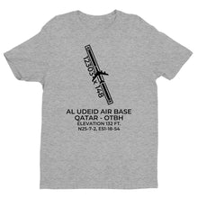 Load image into Gallery viewer, AL UDEID AIR BASE (XJD; OTBH) in RAYYAN; QATAR (QA) pre-2016 T-shirt
