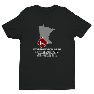 OTG facility map in WORTHINGTON; MINNESOTA, Black