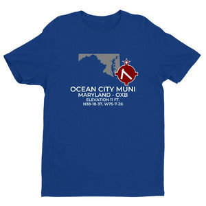 OXB facility map in OCEAN CITY; MARYLAND, Royal Blue