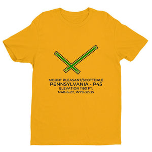 p45 mount pleasant pa t shirt, Yellow