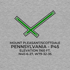 p45 mount pleasant pa t shirt, Gray