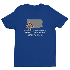 P45 facility map in MOUNT PLEASANT; PENNSYLVANIA, Royal Blue