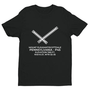 p45 mount pleasant pa t shirt, Black