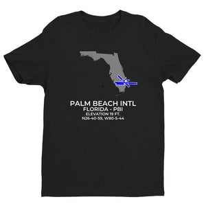 PBI facility map in WEST PALM BEACH; FLORIDA, Black