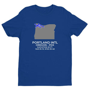 PDX facility map in PORTLAND; OREGON, Royal Blue