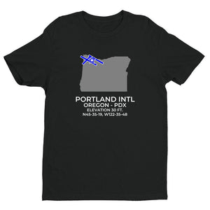 PDX facility map in PORTLAND; OREGON, Black