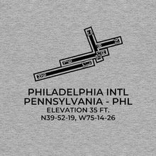 Load image into Gallery viewer, phl philadelphia pa t shirt, Gray