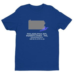 PHL facility map in PHILADELPHIA; PENNSYLVANIA, Royal Blue