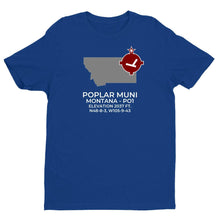 Load image into Gallery viewer, PO1 facility map in POPLAR; MONTANA, Royal Blue